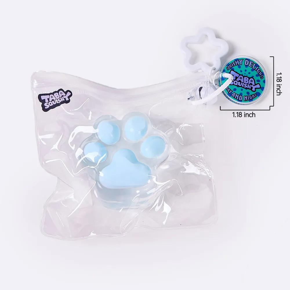 62g Transparent-blue Paw Taba Squishy — photo 6