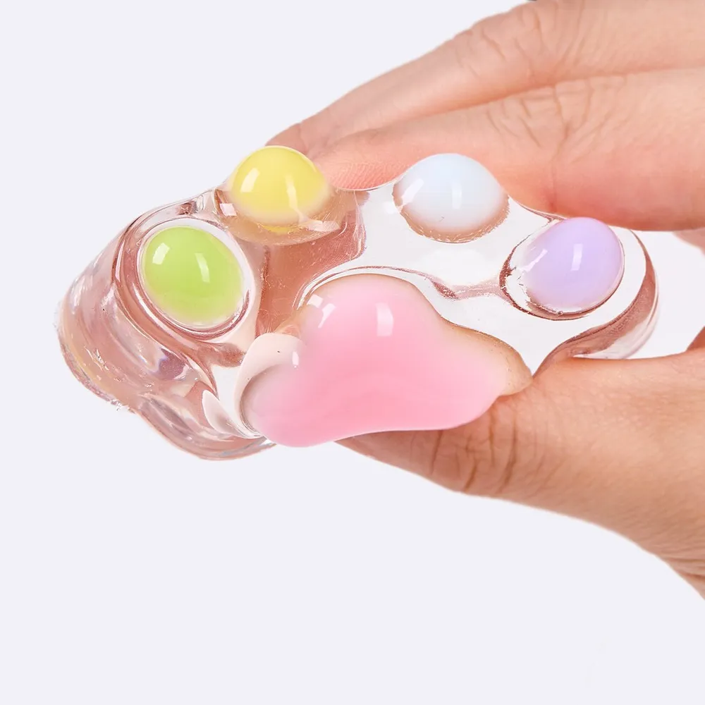 62g Transparent-colorful Paw Taba Squishy — photo 2