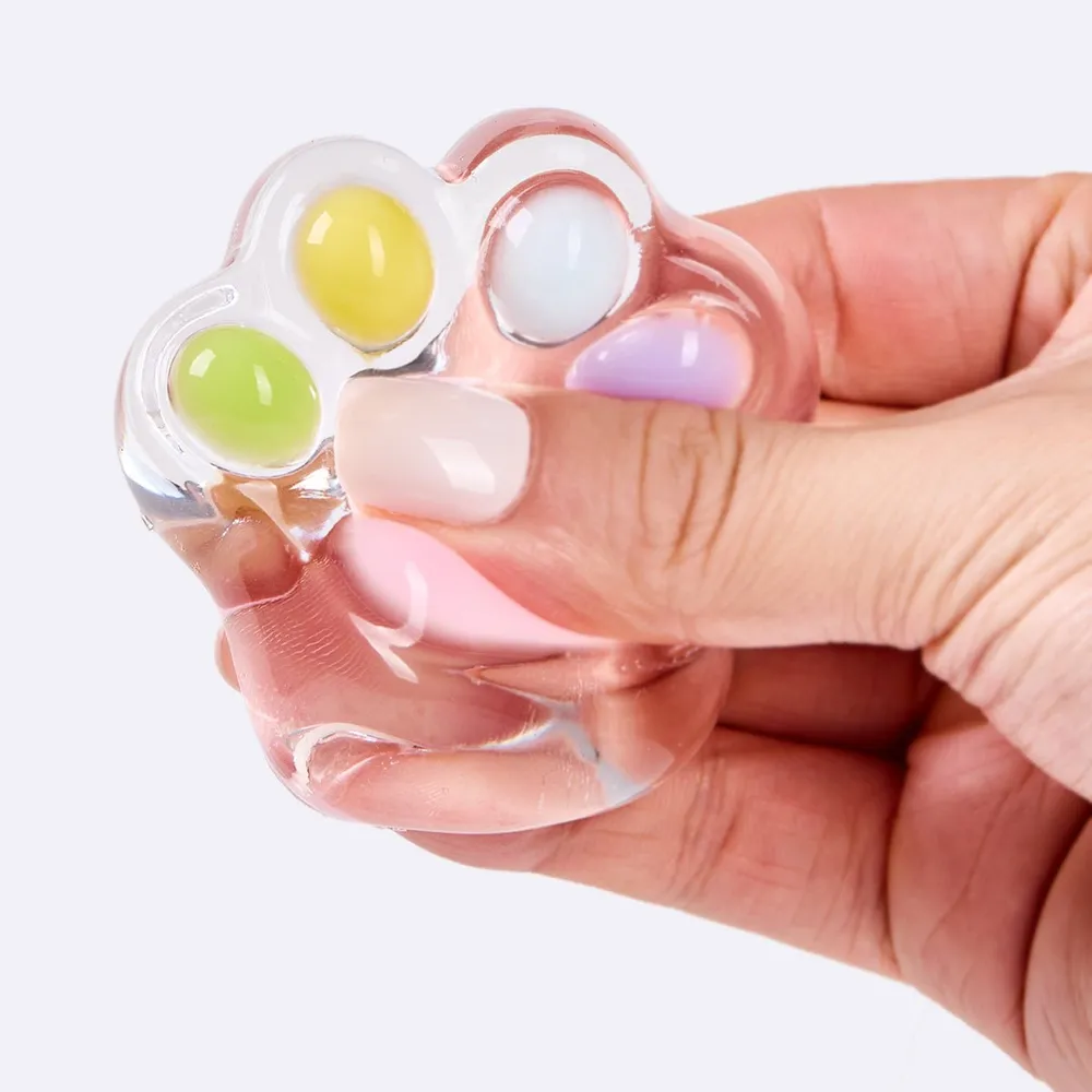 62g Transparent-colorful Paw Taba Squishy — photo 3