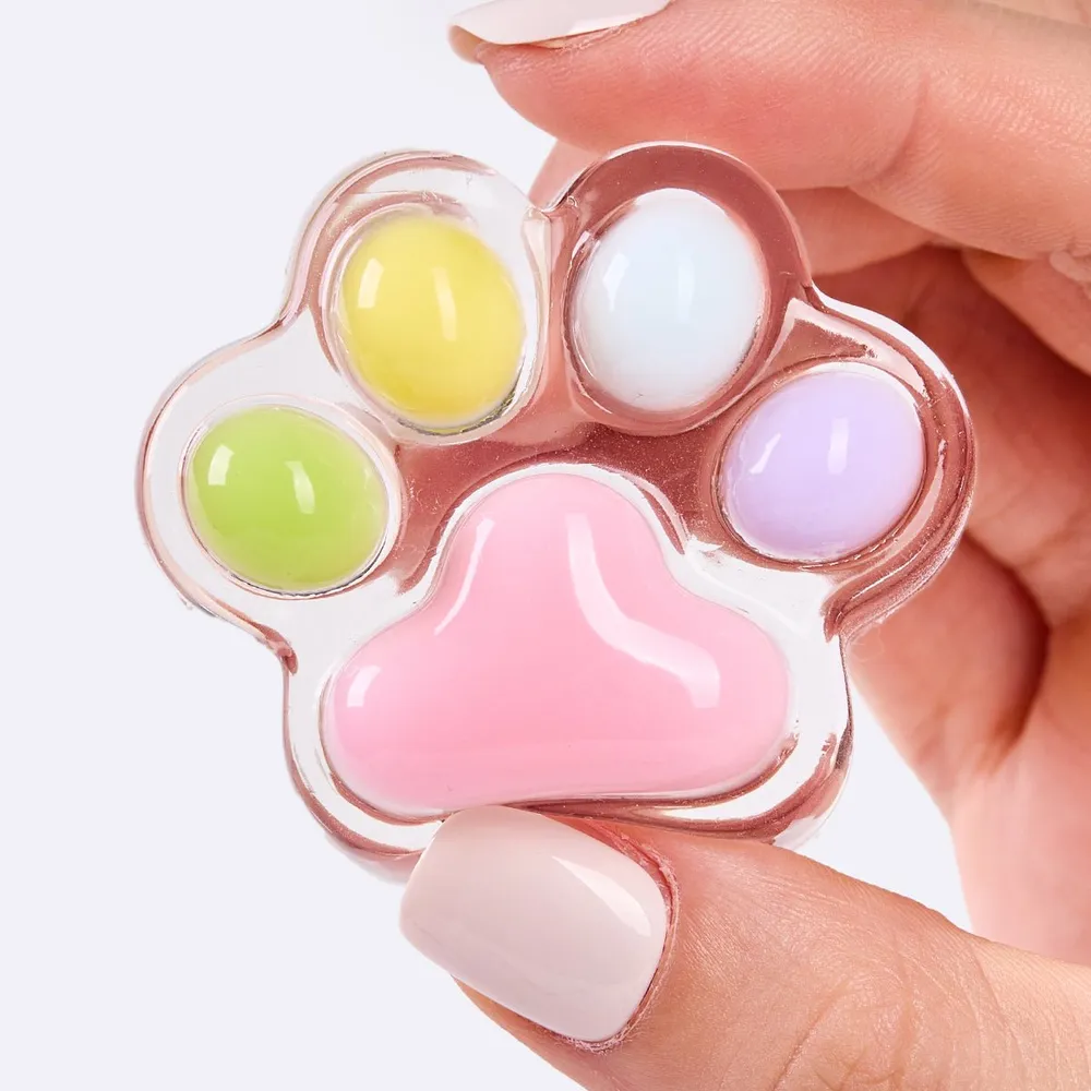 62g Transparent-colorful Paw Taba Squishy — photo 4