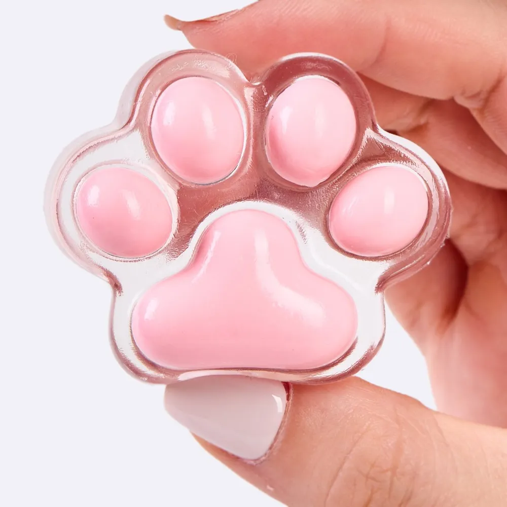 62g Transparent-pink Paw Taba Squishy — photo 3