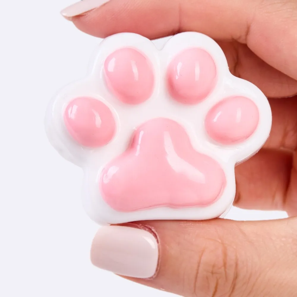 62g White-pink Paw Taba Squishy — photo 4