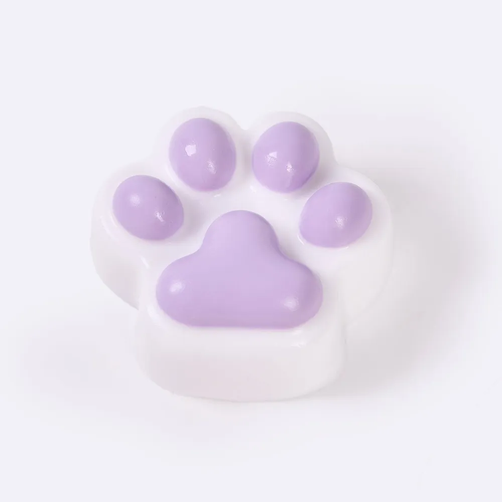 62g White-purple Paw Taba Squishy