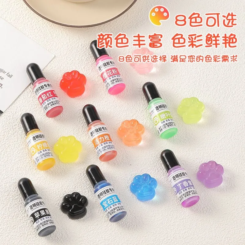 8 Colors Transparent Silicone Color Dye for Squishy Silicone-10g Each — photo 3
