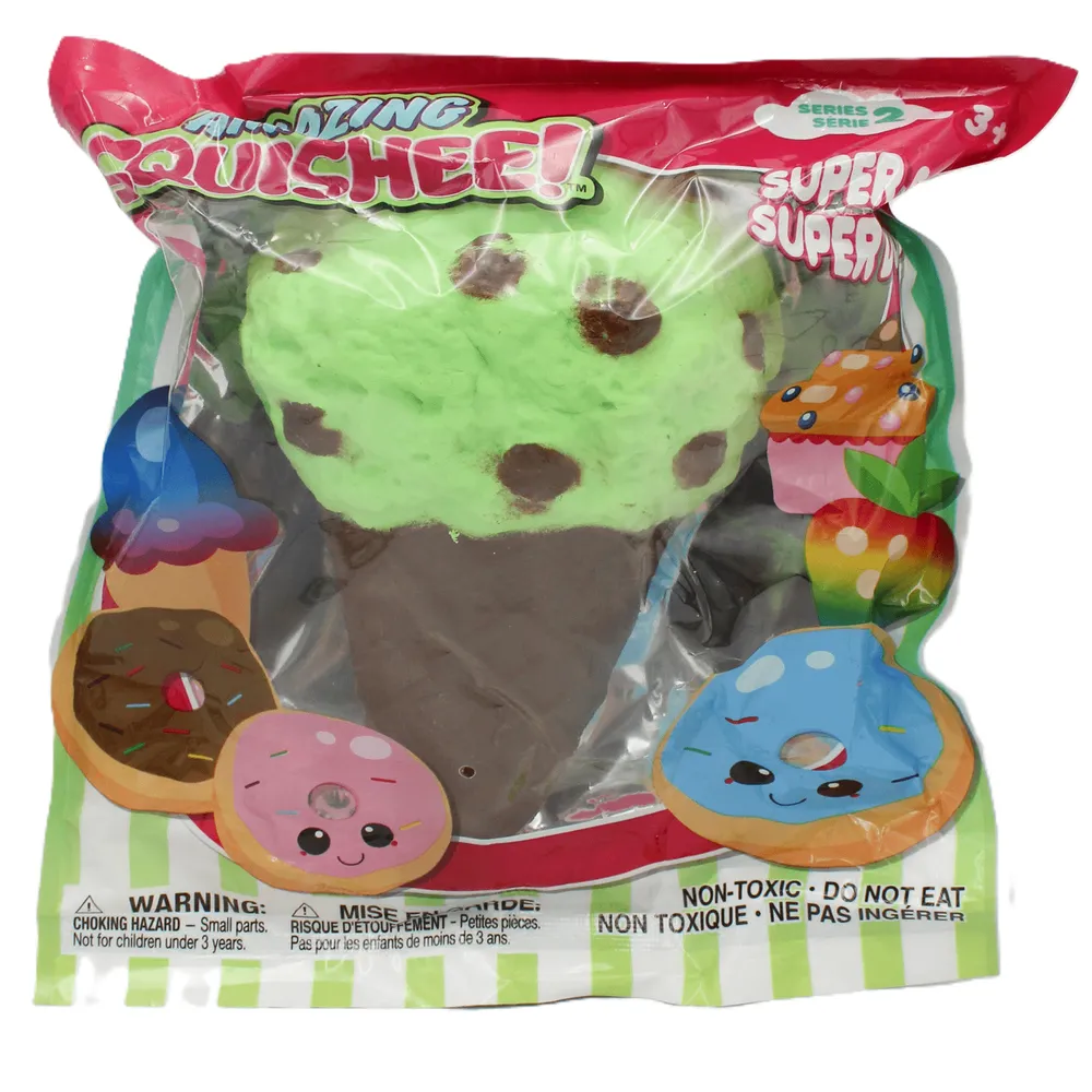 Amazing Squishee Series 2 Mint Chip Cone - Collectible Squishy Stress Toy