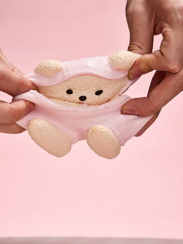 Beige Knitted Bear Taba Squishy — photo 3