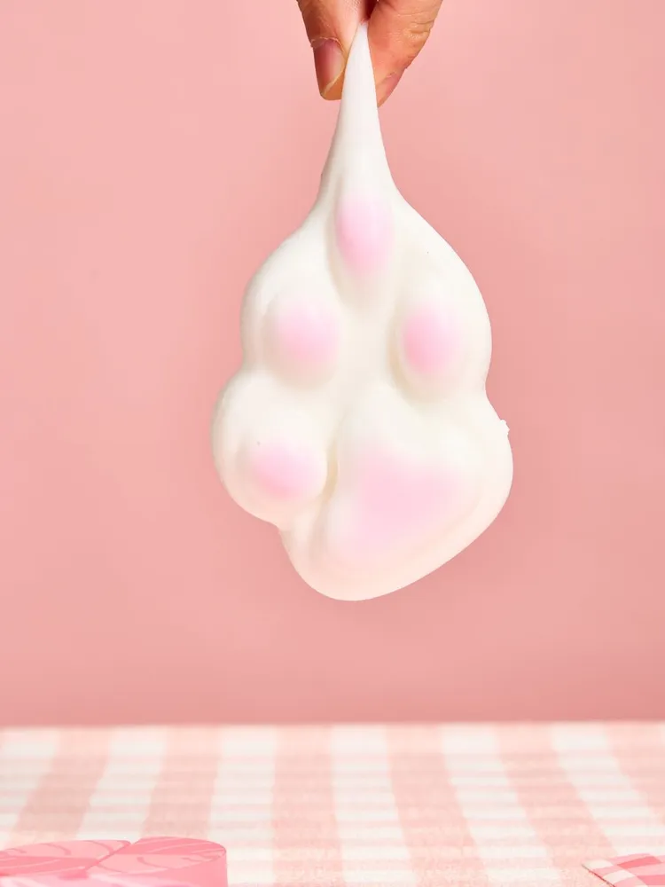 Big White-pink Paw Taba Squishy — photo 3