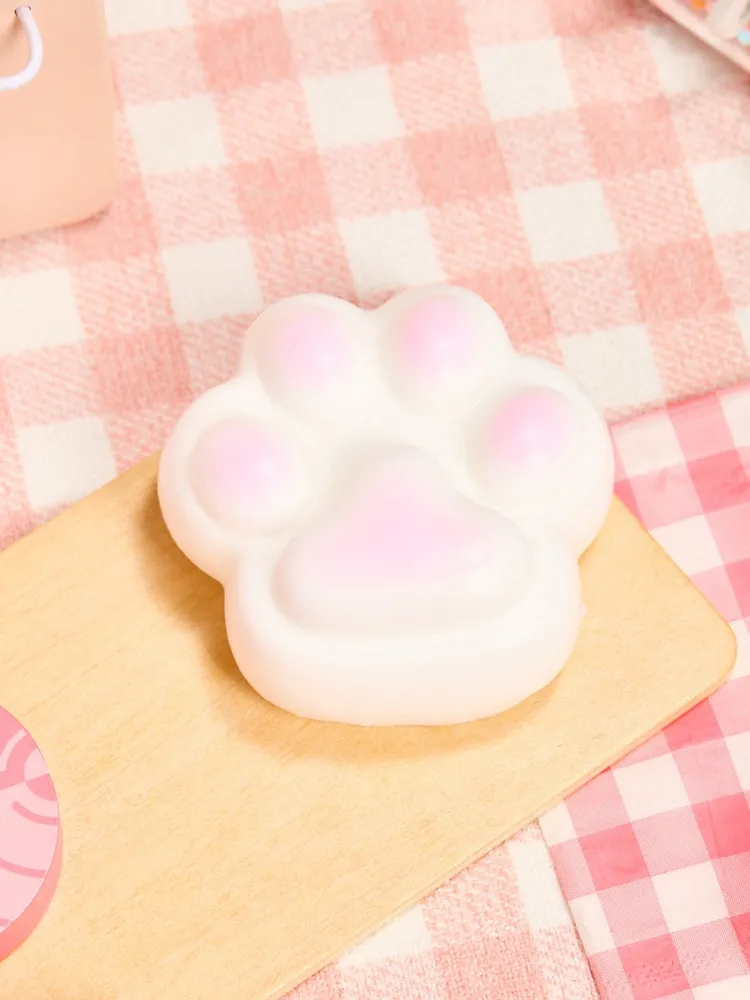 Big White-pink Paw Taba Squishy — photo 6