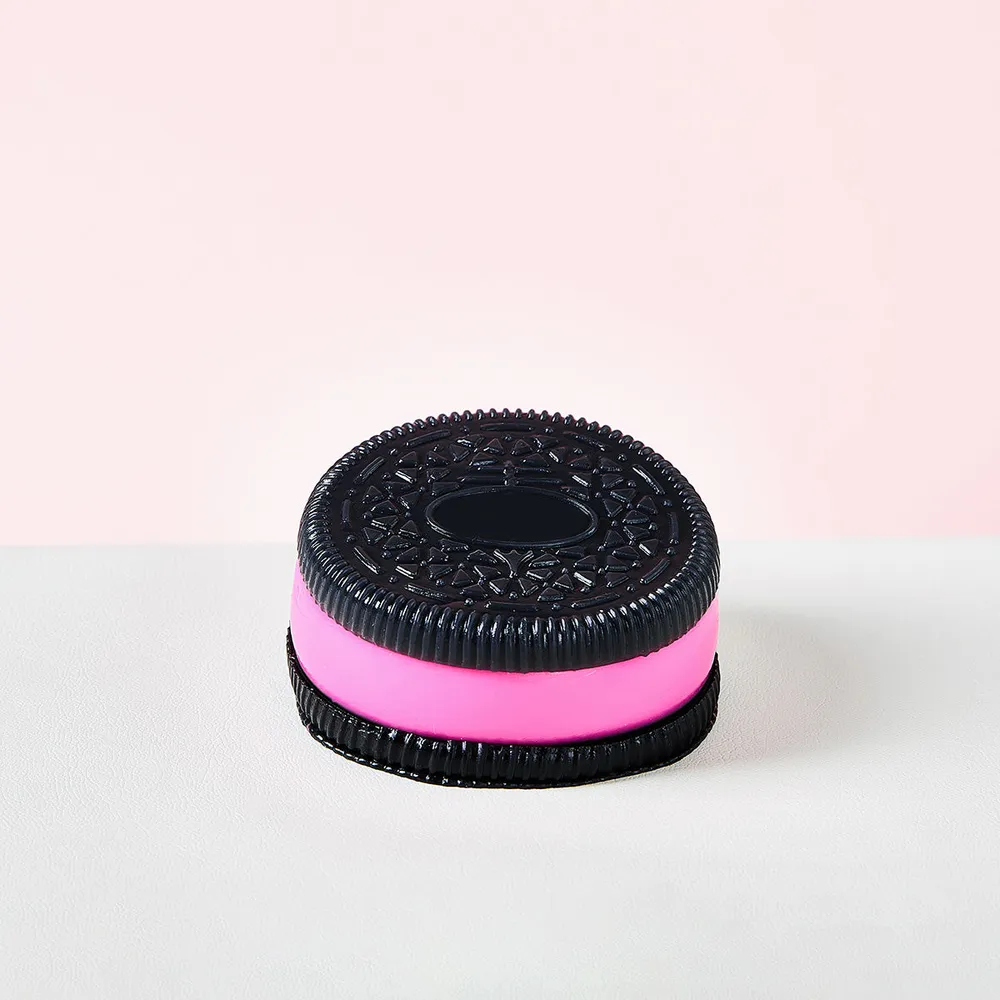 Black-fuchsia Cookie Sandwich Taba Squishy
