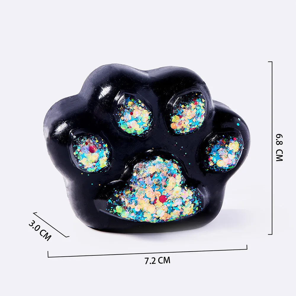Black Rainbow Glitter Cat Paw — photo 2