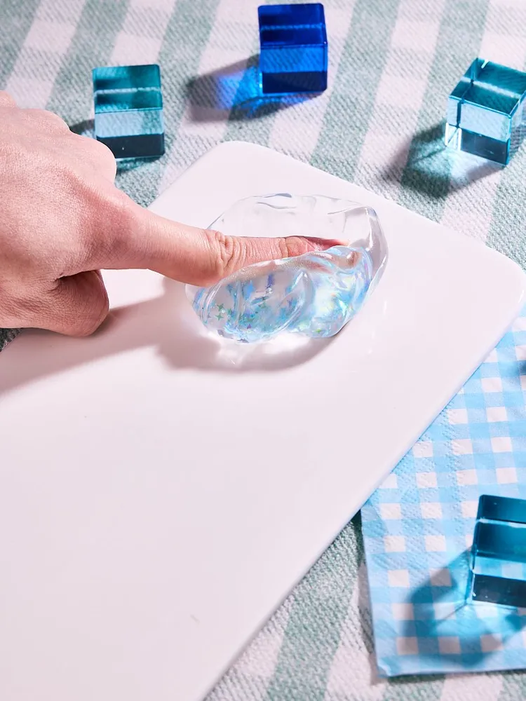 Blingbling Blue Ice Cube Taba Squishy — photo 4