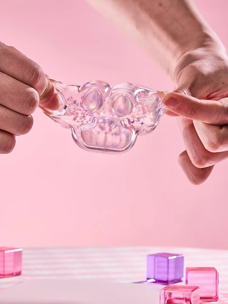 Blingbling Pink Paw Taba Squishy — photo 2