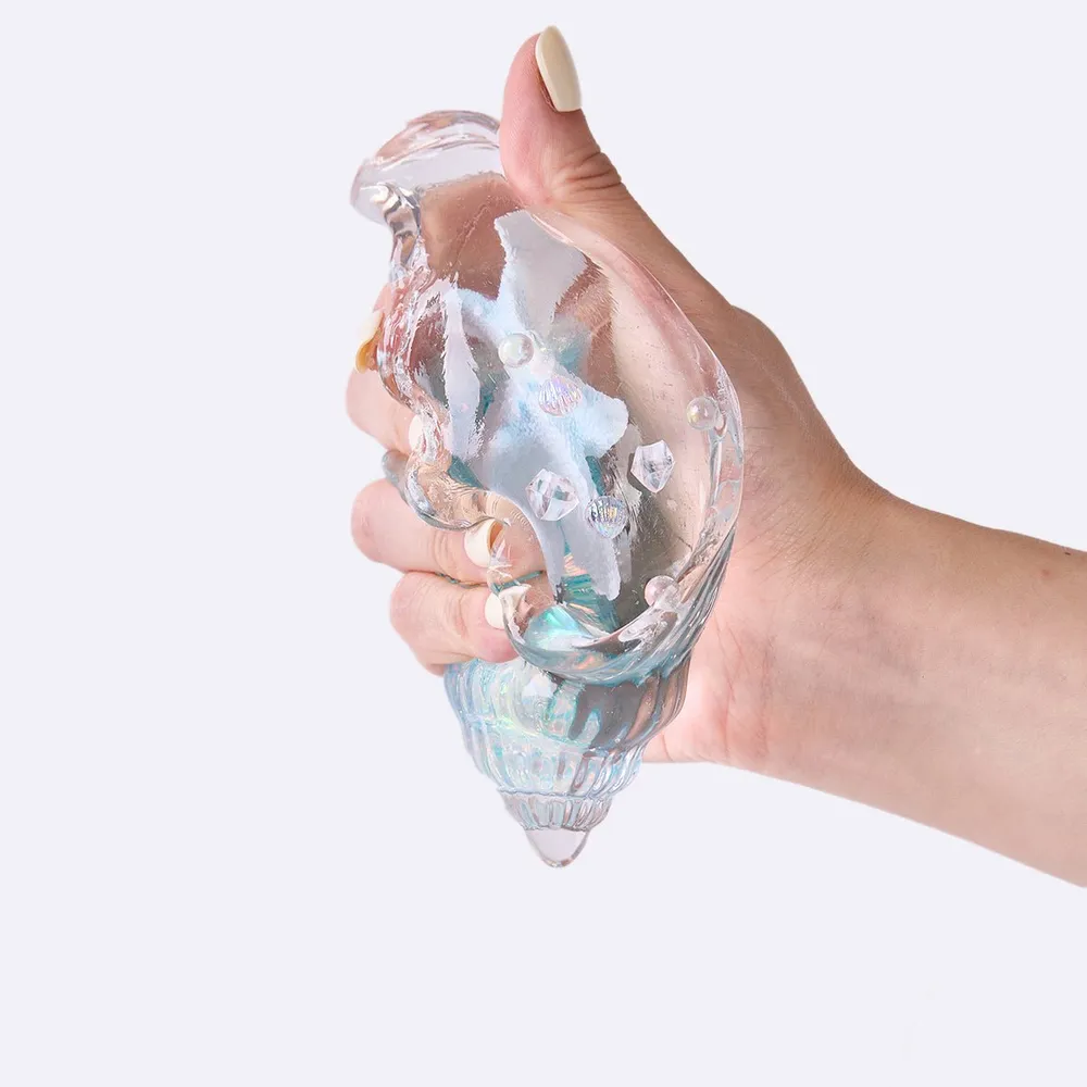 Blingbling Transparent-blue Conch with Starfish Taba Squishy — photo 4