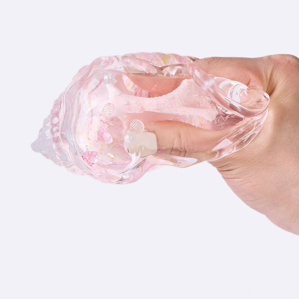 Blingbling Transparent-pink Conch with Starfish Taba Squishy — photo 2