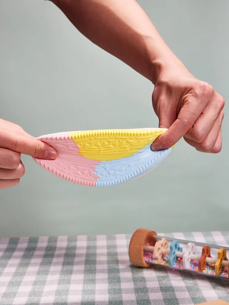 Blue-pink-yellow Cookie Sandwich Taba Squishy — photo 3