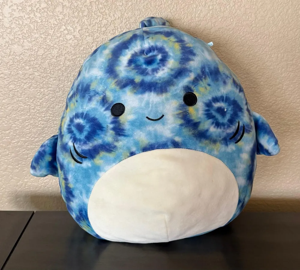 Blue Tie Dye Shark Squishmallow
