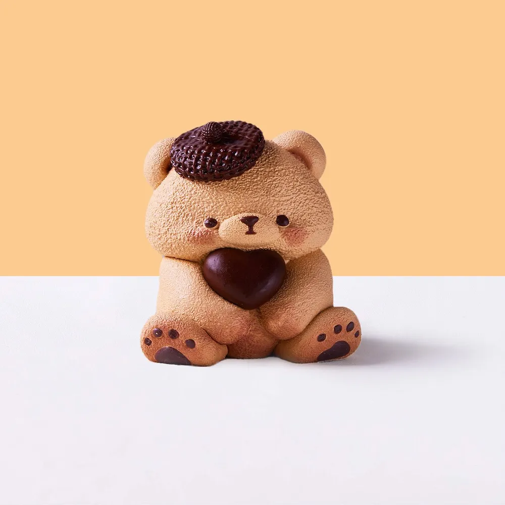 Brown Heart Bear Taba Squishy