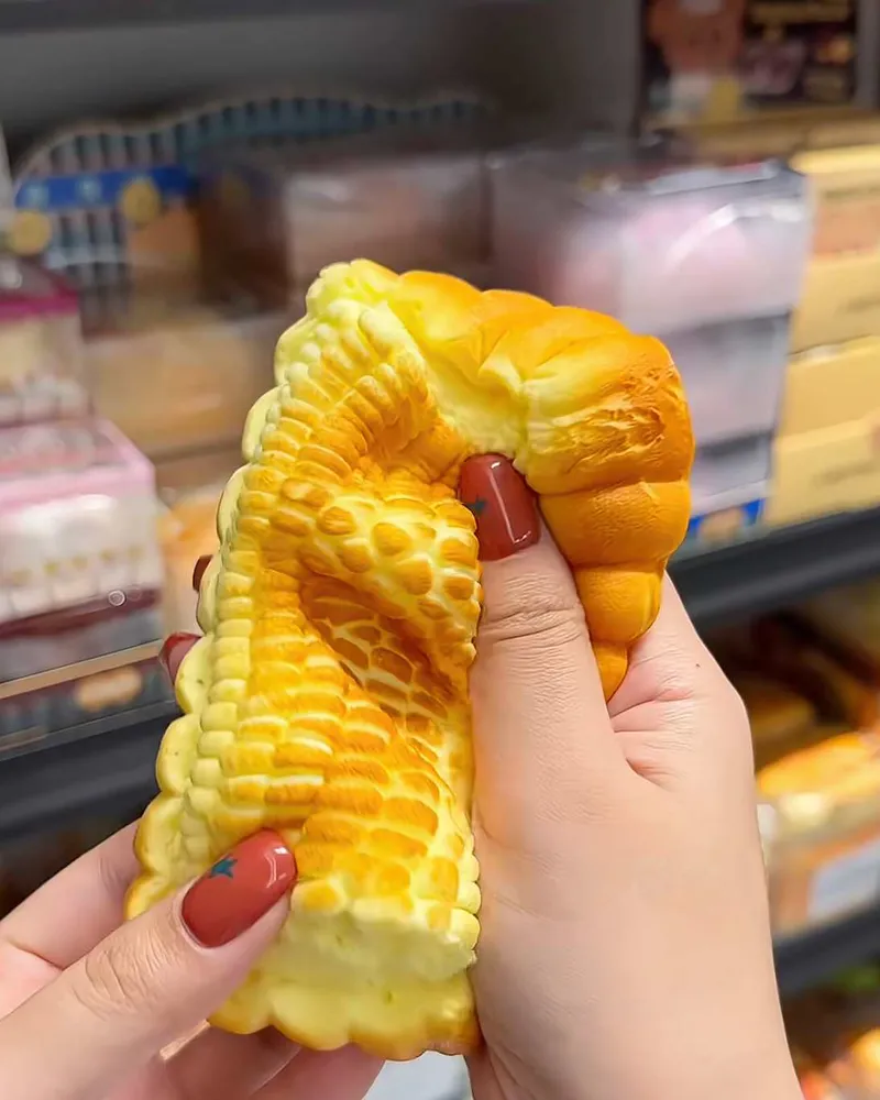Charcoal Grilled Corn Slow Rising Squishy Stress Relief Decompression Toy — photo 3