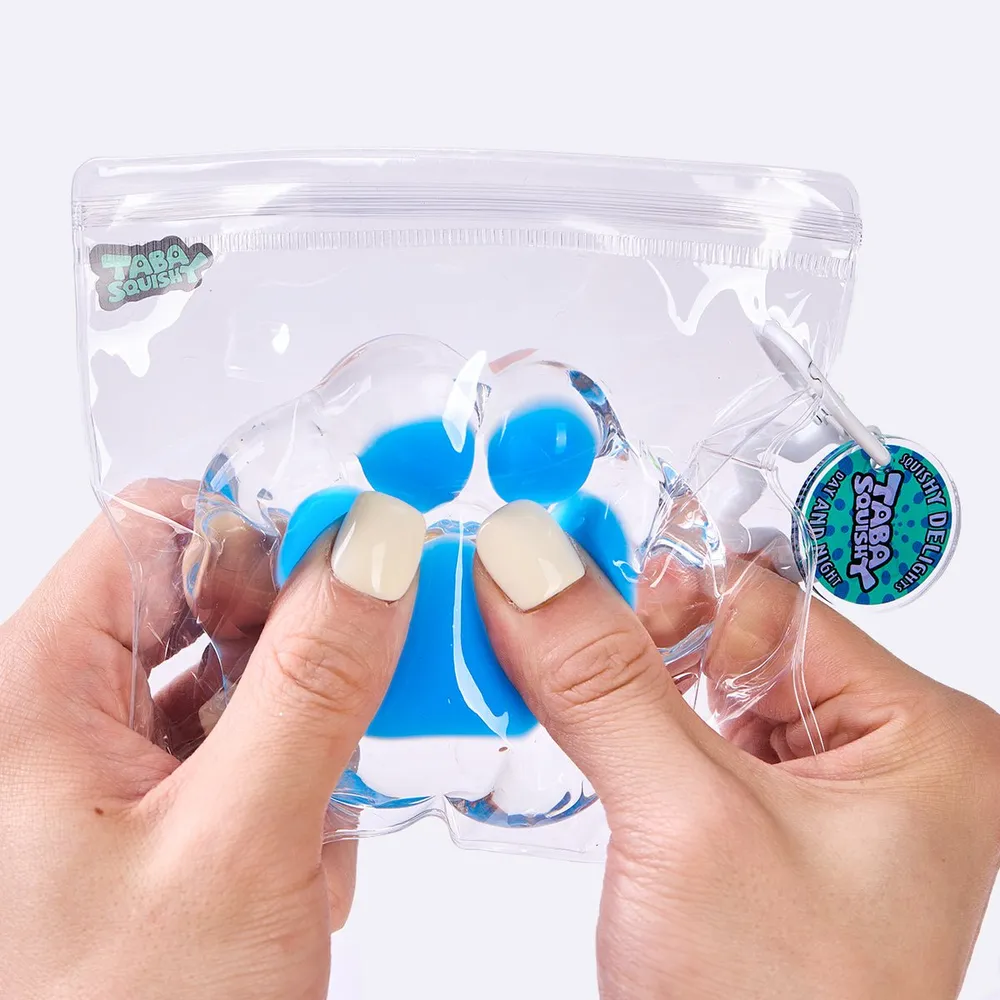 Clear Neon Blue Paw Taba Squishy — photo 5