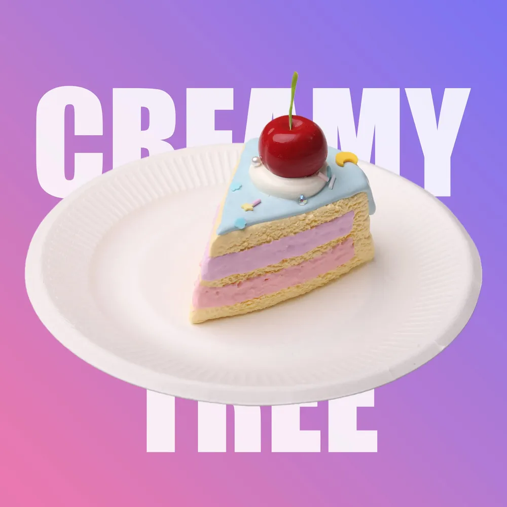 【CT100】Blue Cherry Cake Slice Squishy Toy