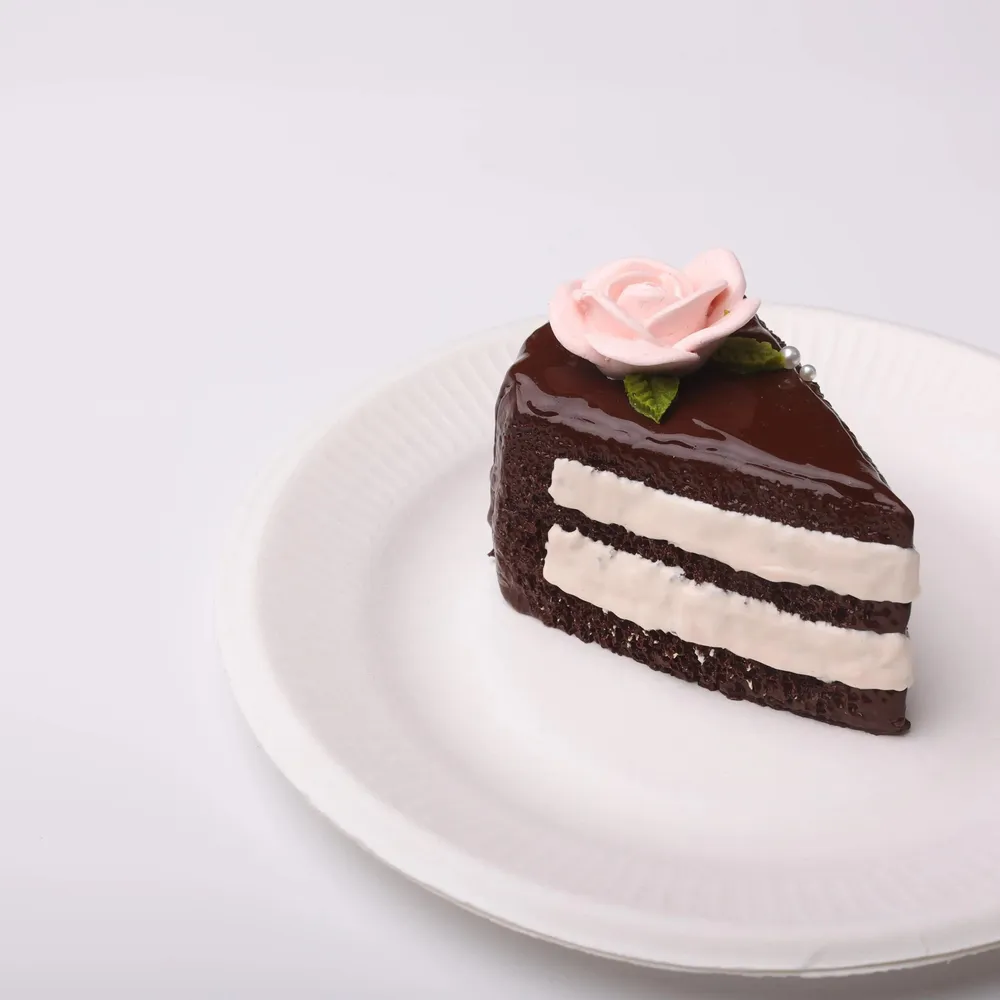 【CT102】Rose Black Chocolate Cake Slice Squishy Toy — photo 4