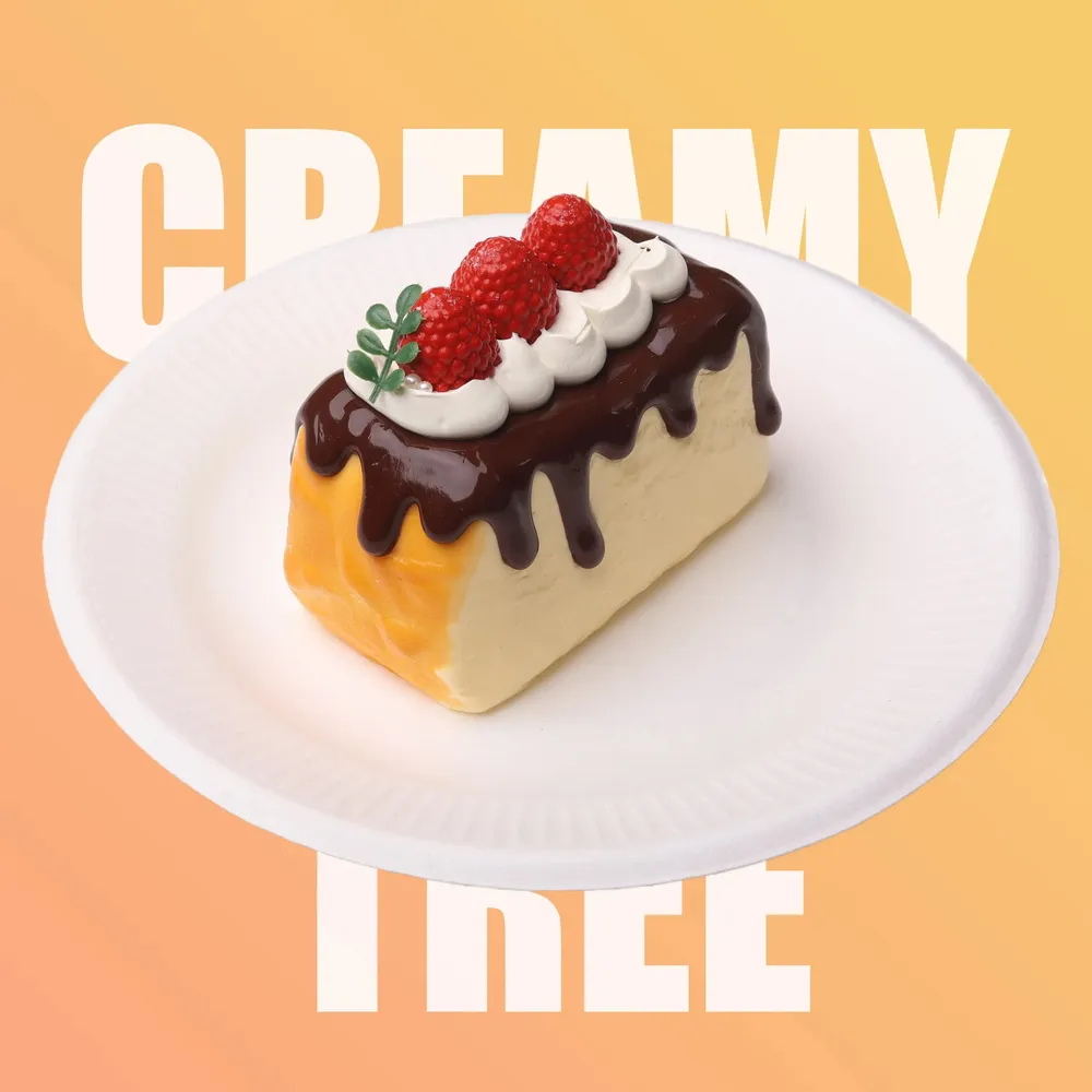 【CT108】Raspberry Basque Cake Squishy Toy