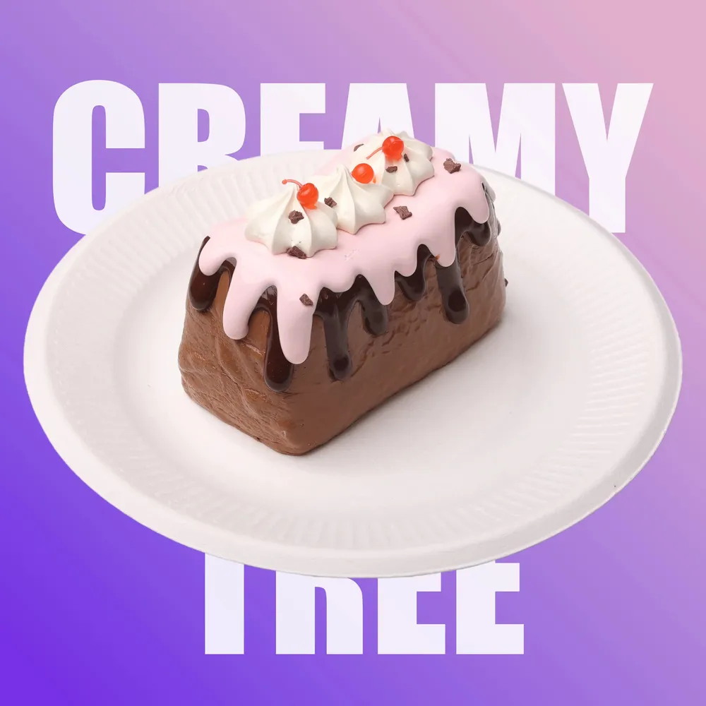 【CT109】Chocolate Sauce Basque Cake Squishy Toy