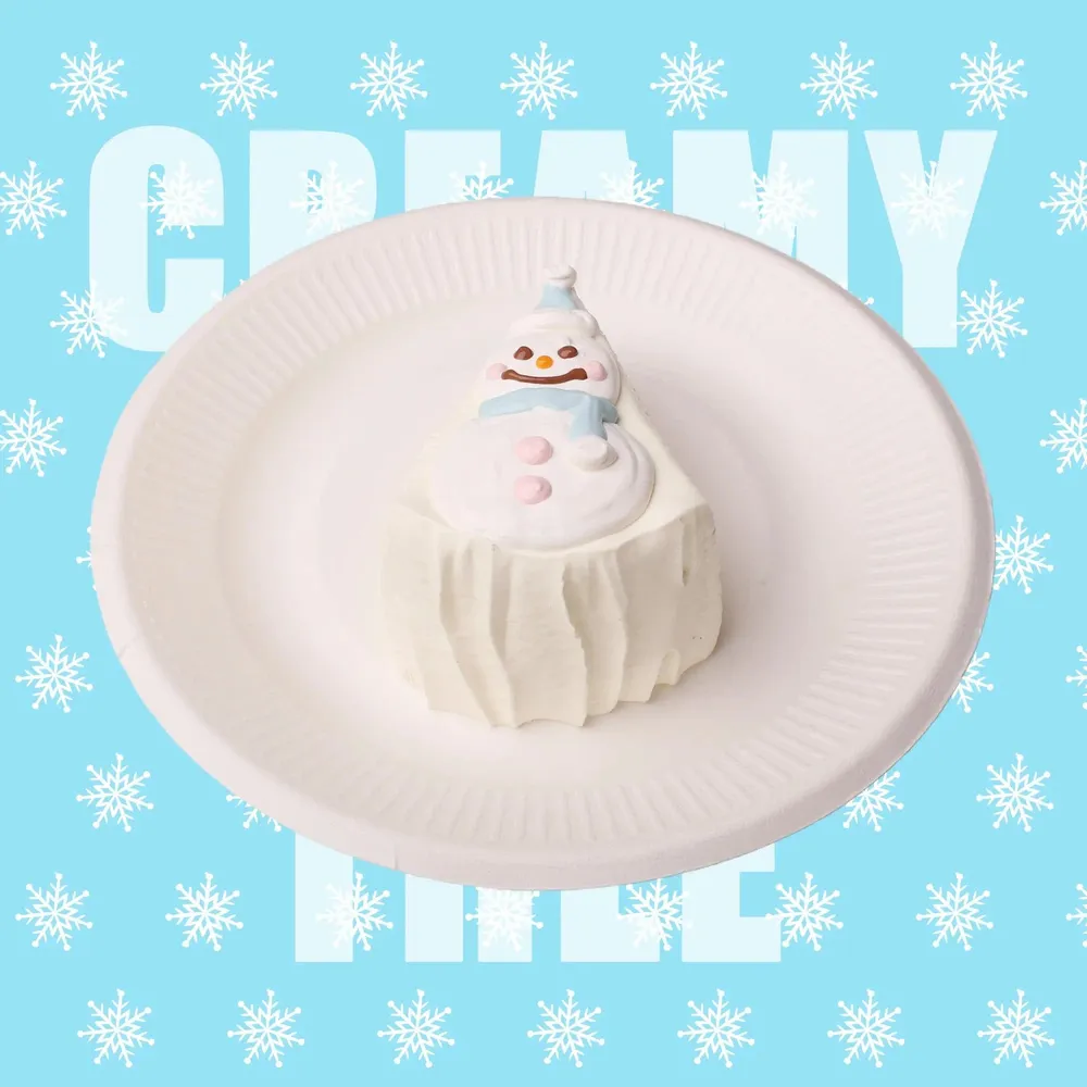 【CT124】Snowman Cake Slice Squishy Toy