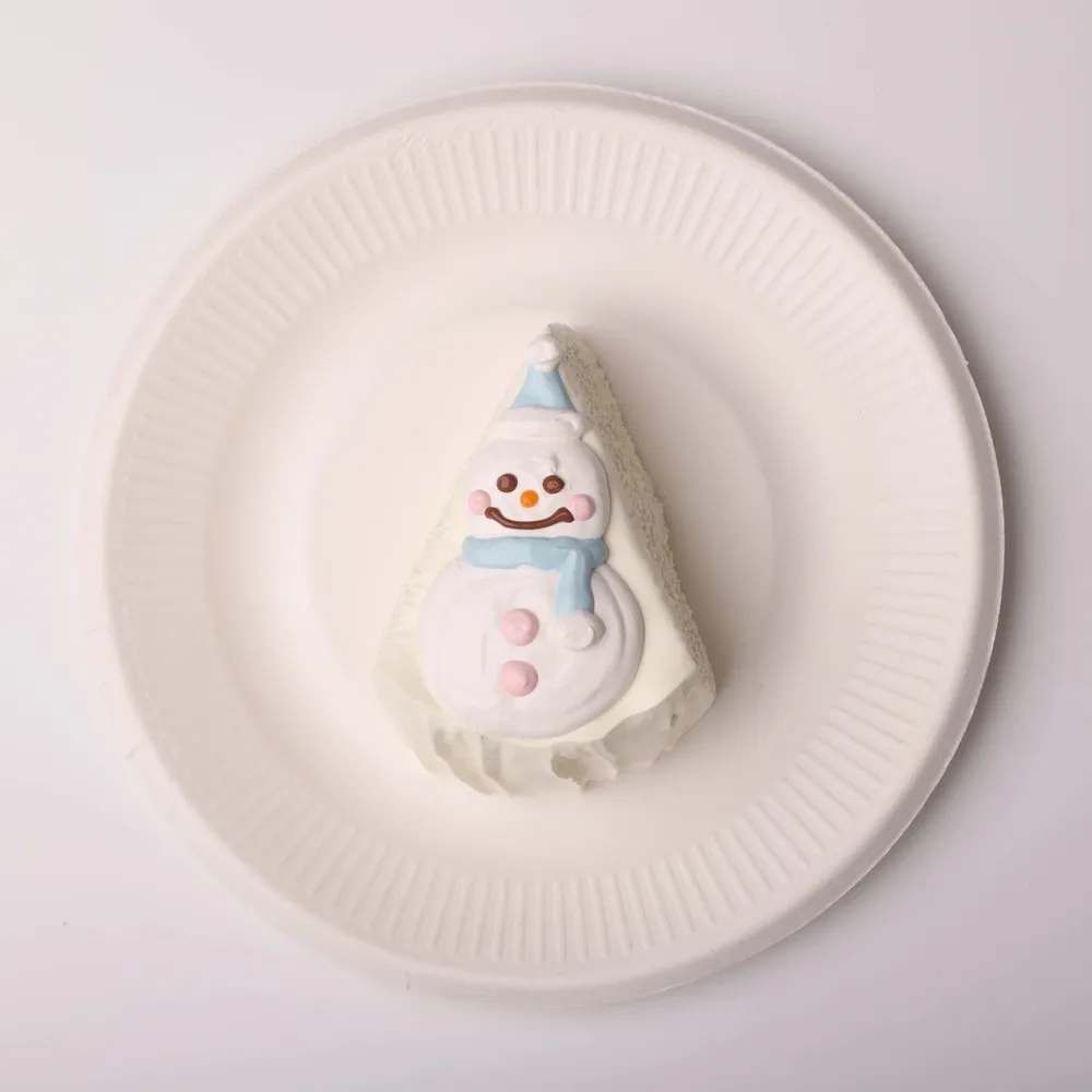 【CT124】Snowman Cake Slice Squishy Toy — photo 4