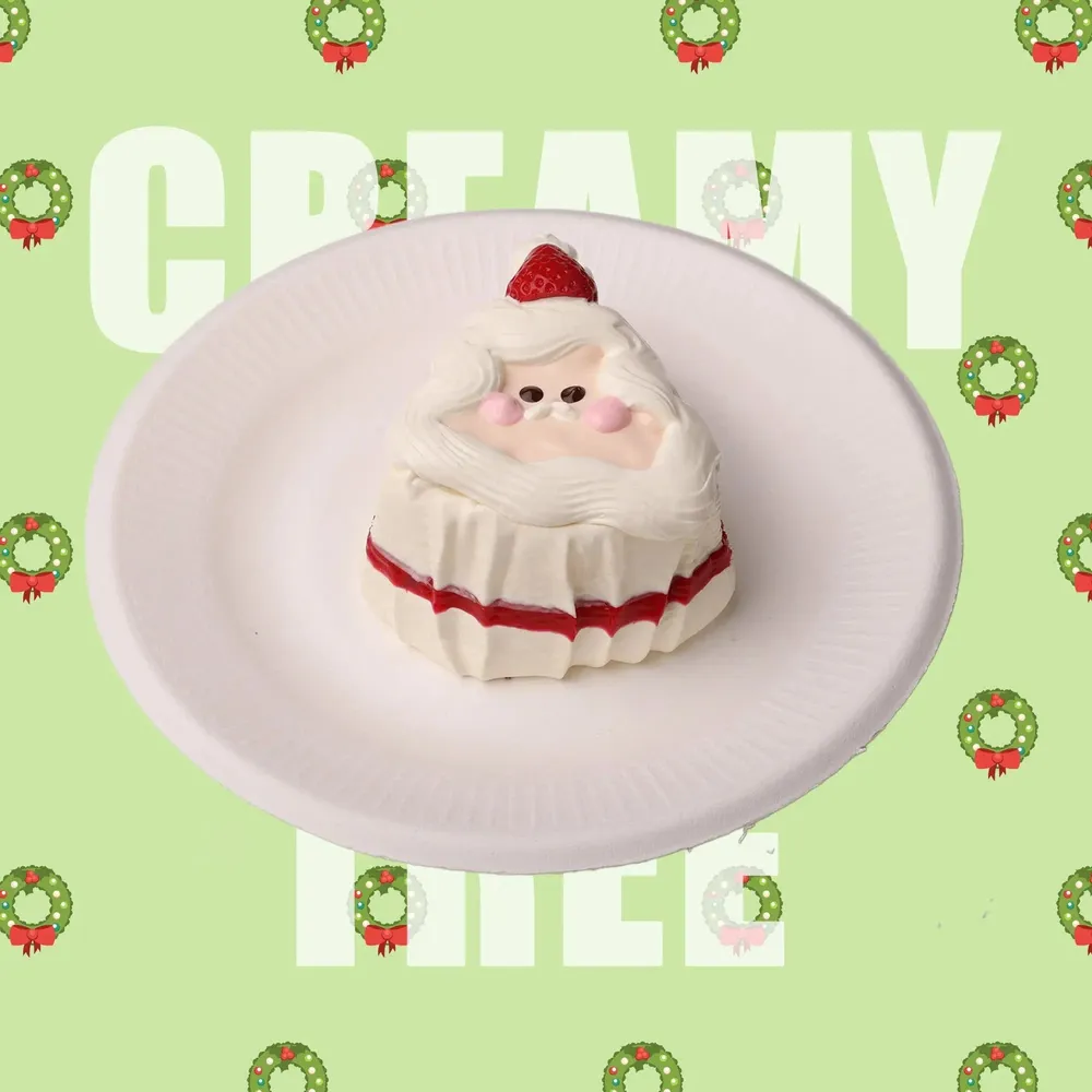 【CT127】Santa Claus Cake Slice Squishy Toy