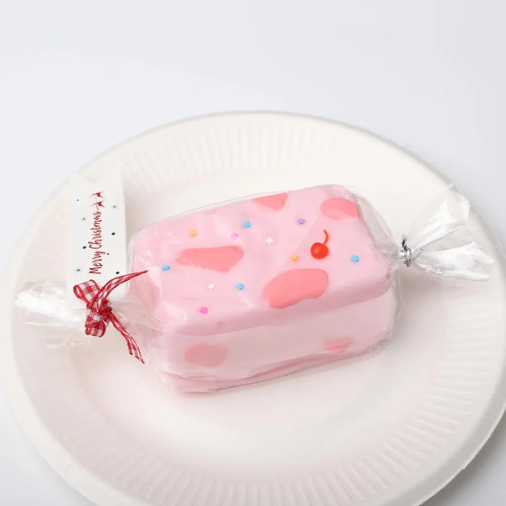 【CT134】Pink Strawberry Nougat Squishy Toy — photo 3