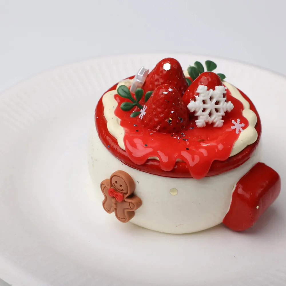 【CT143】Sweet Heart Strawberry Mug Squishy Toy — photo 3