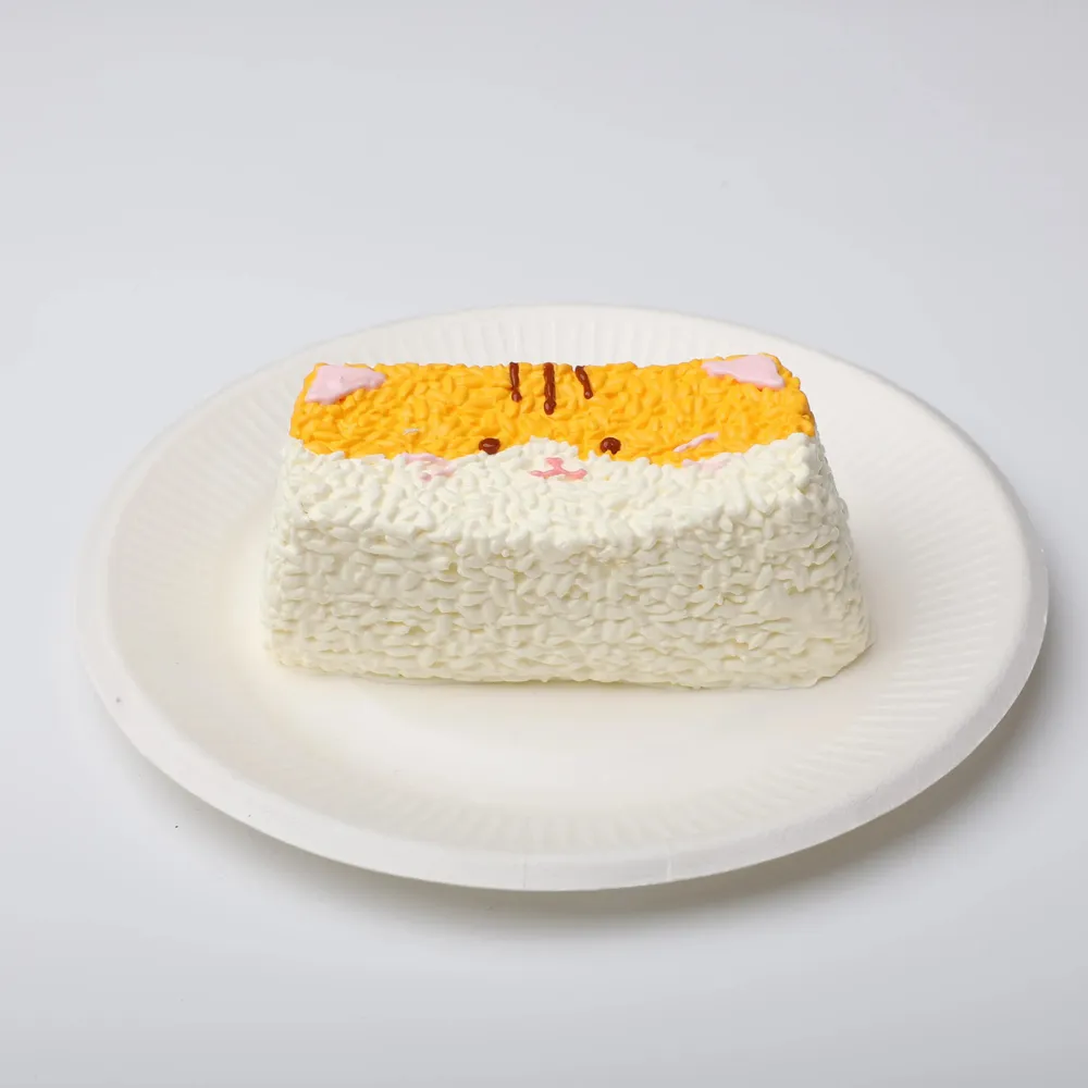 【CT160】Brown Tabby Cat Long Rice Ball Squishy Toy — photo 3
