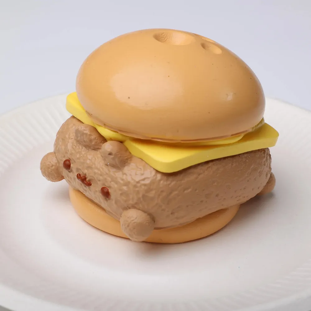 【CT165】Kawaii Cat Cheeseburger Squishy Toy — photo 2
