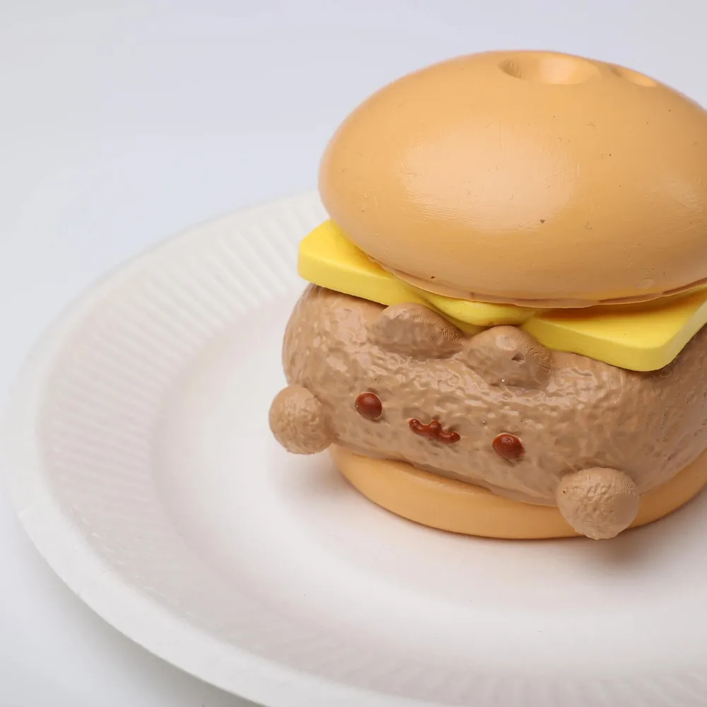 【CT165】Kawaii Cat Cheeseburger Squishy Toy — photo 5