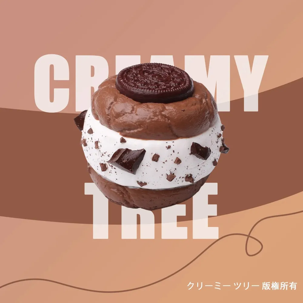 【CT194】Chocolate Cream Filled Cookies Squishy Toy