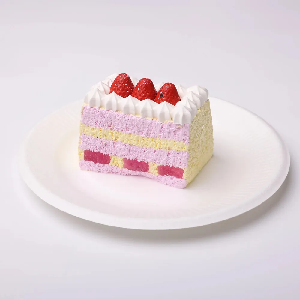【CT222】Strawberry Striped Square Cake Squishy Toy — photo 2