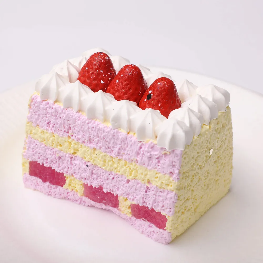 【CT222】Strawberry Striped Square Cake Squishy Toy — photo 3