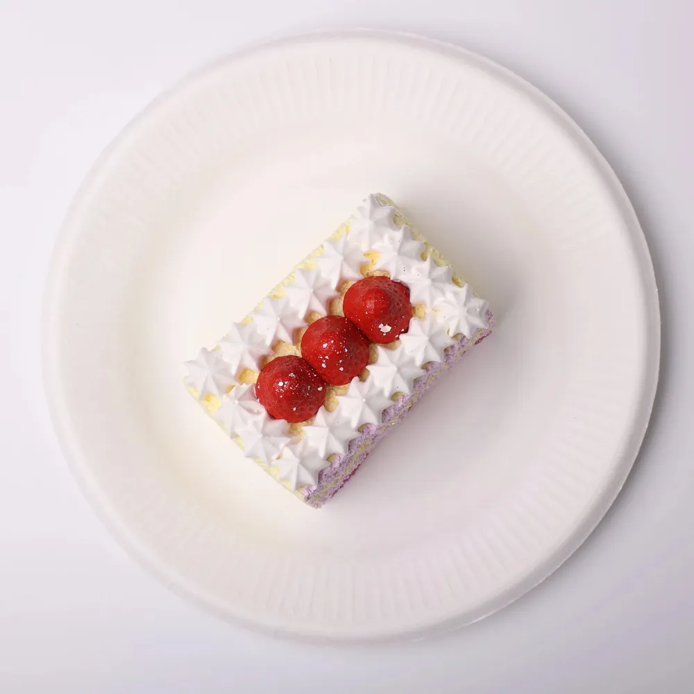 【CT222】Strawberry Striped Square Cake Squishy Toy — photo 4