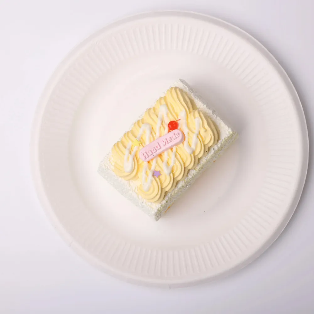 【CT225】Yellow Striped Square Cake Squishy Toy — photo 4