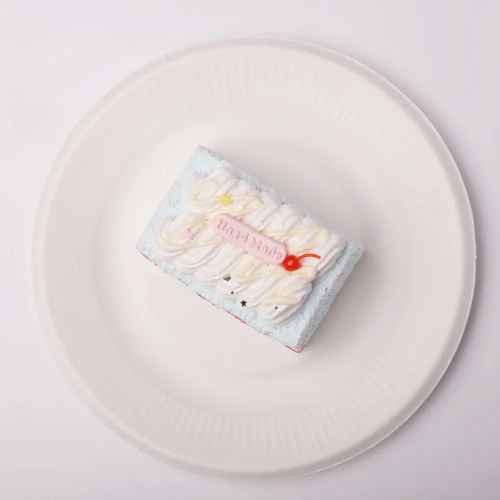 【CT226】Blue Striped Square Cake Squishy Toy — photo 3