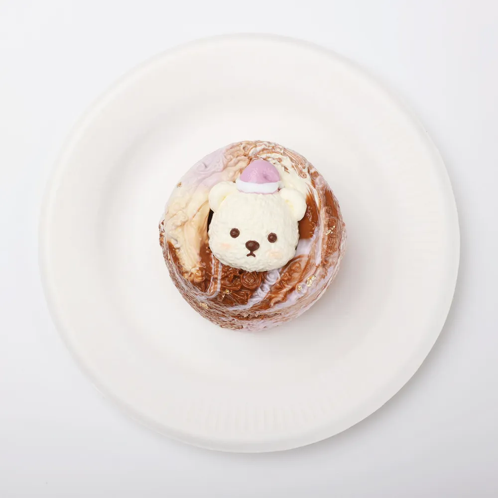 【CT259】Bear Latte Art Cake Squishy Toy — photo 3