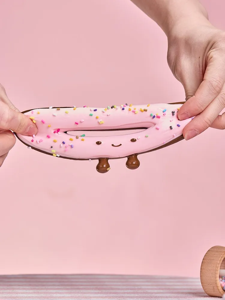 Cute Chocolate-pink Donut Taba Squishy — photo 2