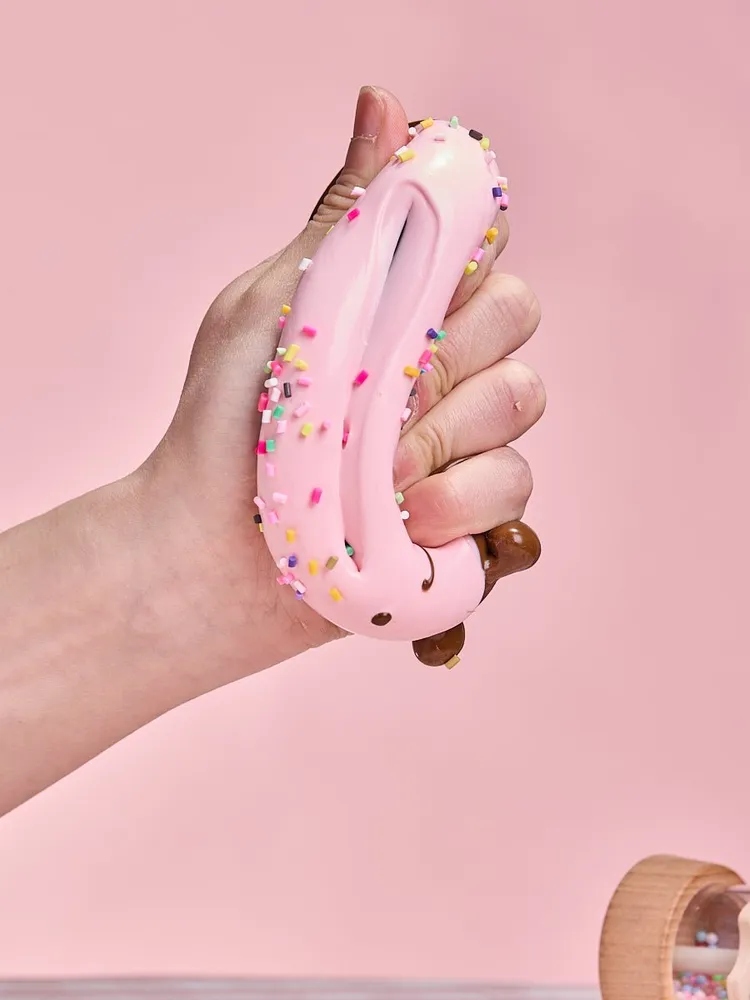 Cute Chocolate-pink Donut Taba Squishy — photo 4