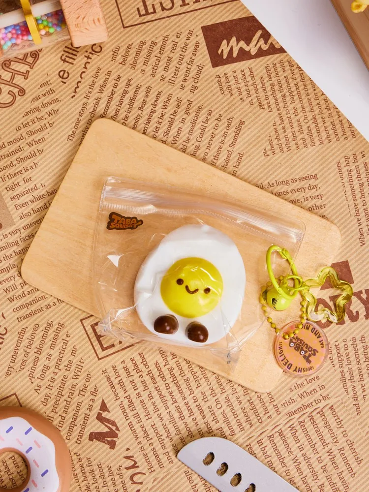 Cute Fried Egg Taba Squishy — photo 5