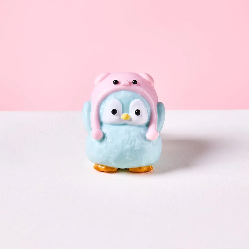 Cute Penguin with Pig Hat Taba Squishy