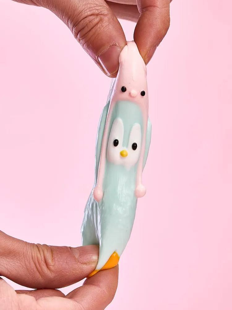 Cute Penguin with Pig Hat Taba Squishy — photo 2