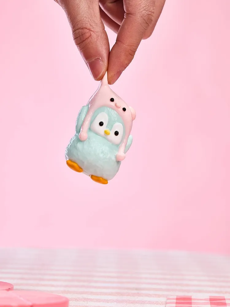 Cute Penguin with Pig Hat Taba Squishy — photo 3