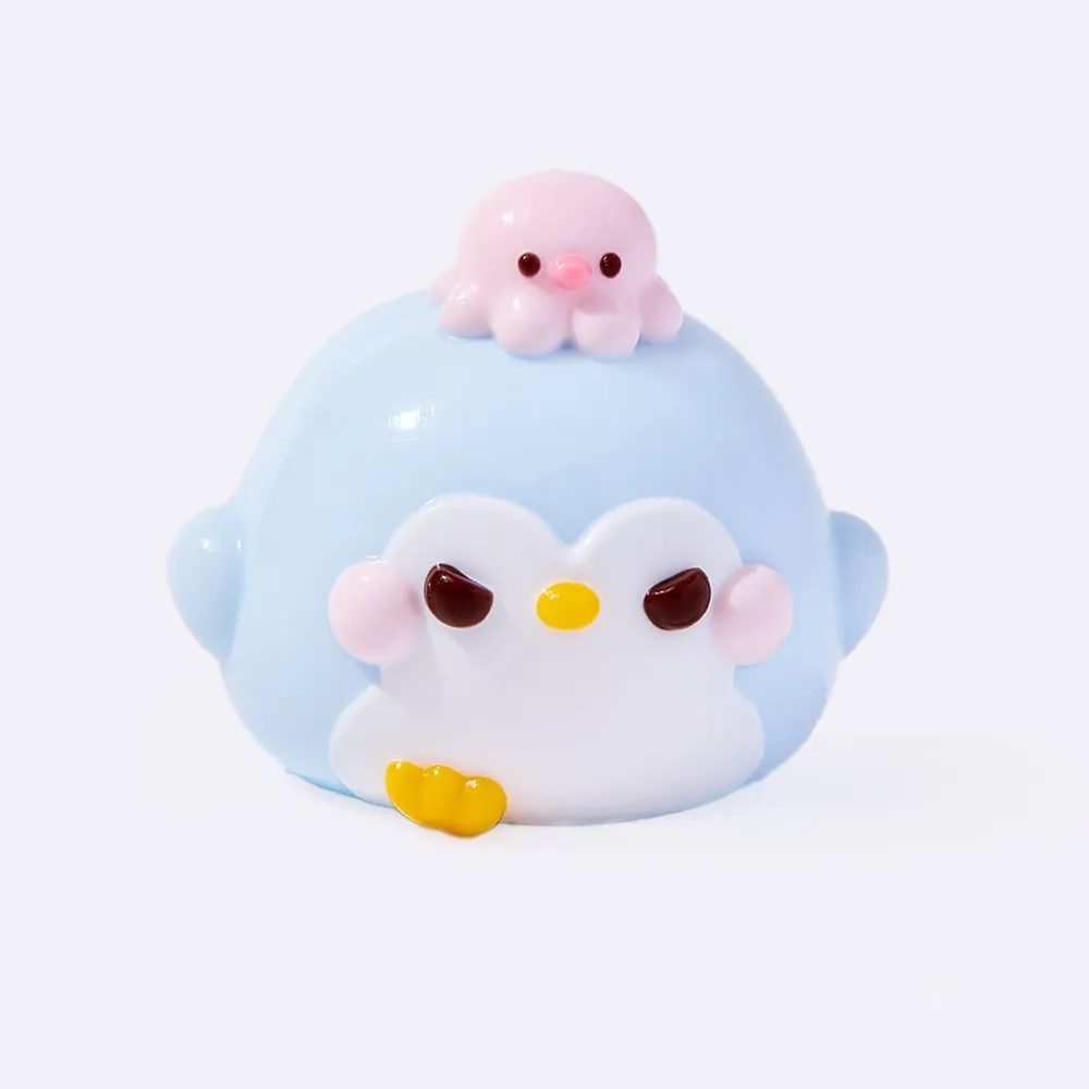Cute Penguin with Pink Octopus