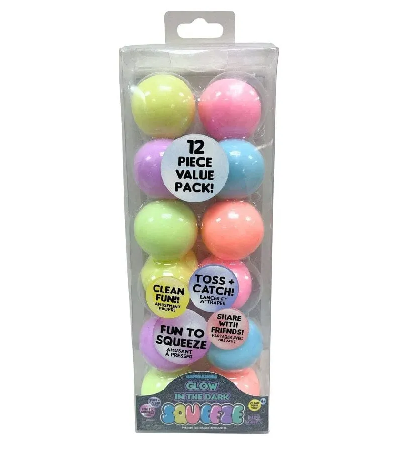 Expressions Glow In The Dark Squeeze Ball Fidget Toys – Stress Relief Sensory Toy